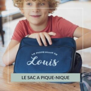 sac pique-nique isotherme, sac repas, sac lunch, sac école, personnalisé avec prénom et motif aux choix, disponible en plusieurs coloris, facile d'ouverture et facile d'utilisation