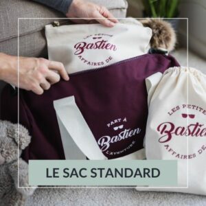 sac polochon standard personnalisé pour voyage en famille avec enfants