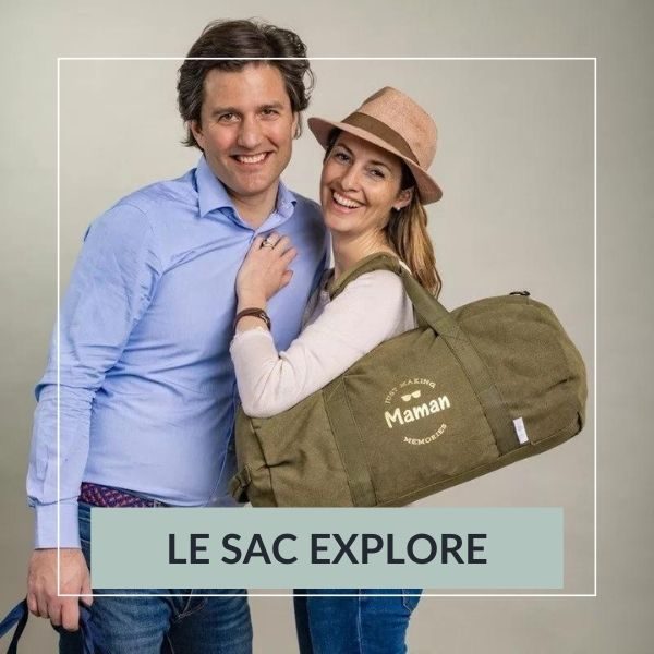 sac explore en toile de coton, personnalisé avec un prénom, un texte et un motif au choix, idée cadeau anniversaire