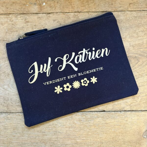 pochette bleu Juf Katrien