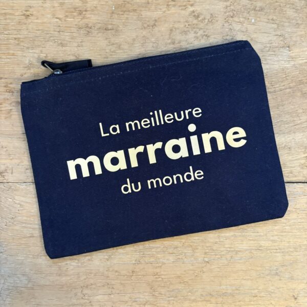 pochette bleu marraine