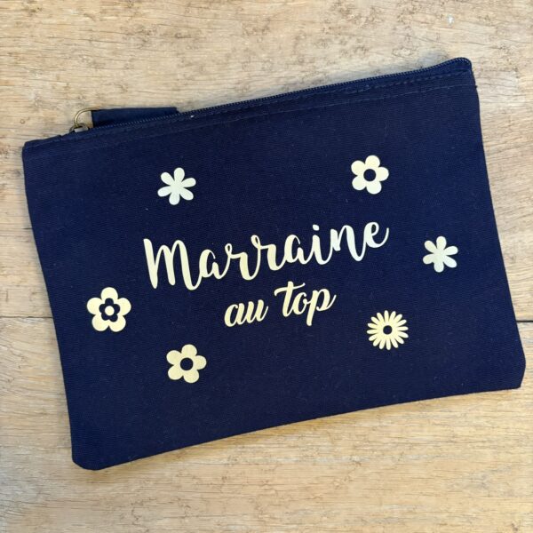 pochette bleu marraine-top