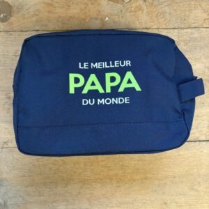 trousse de voyage bleu papa vert