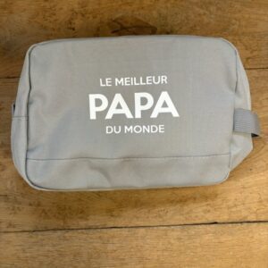 trousse de voyage gris papa blanc