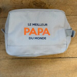 trousse de voyage gris papa orange