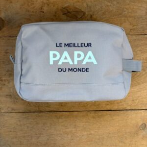 trousse de voyage gris papa bleu clair