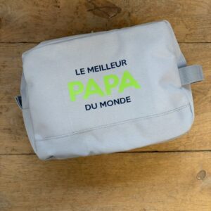 trousse de voyage gris papa vert