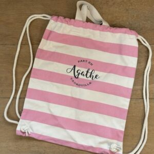sac de gym nautique rose Agathe