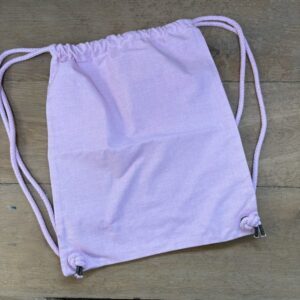 sac de gym coton bio rose