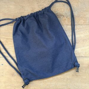 sac de gym coton bio bleu