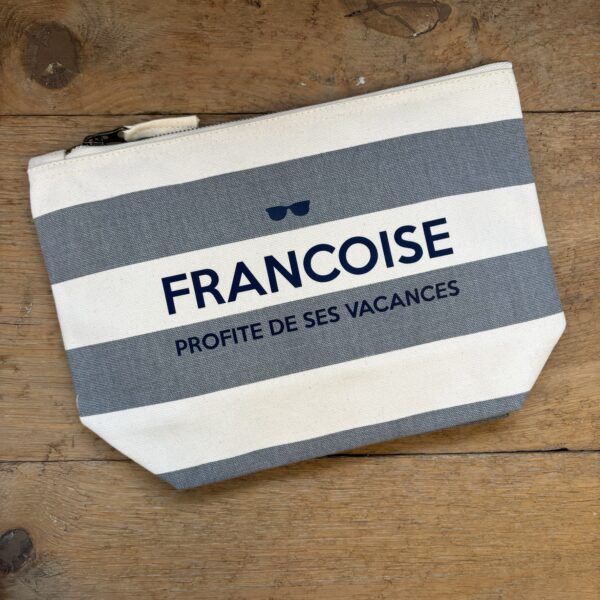 trousse de toilette nautique gris Françoise