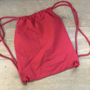 sac de gym coton bio rouge