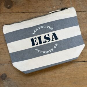 trousse de toilette nautique gris Elsa