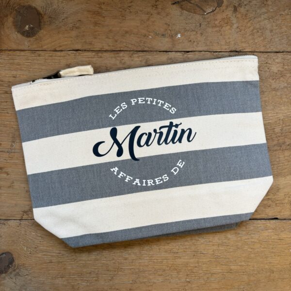 trousse de toilette nautique gris Martin