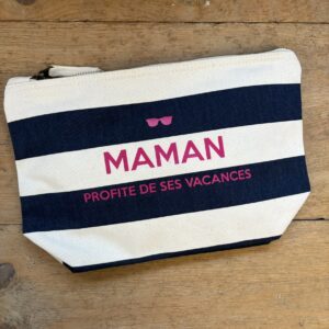 trousse de toilette nautique bleu Maman