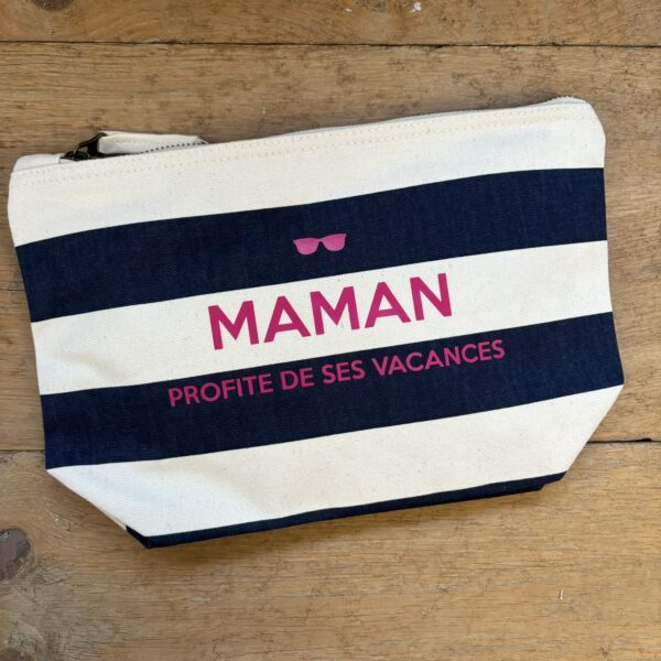 trousse de toilette nautique bleu Maman