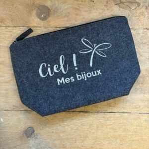 trousse de toilette feutre Ciel mes bijoux