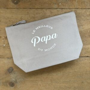 trousse de toilette gris Papa